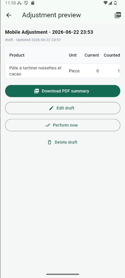 Preview, export, edit, perform, or delete the saved draft.