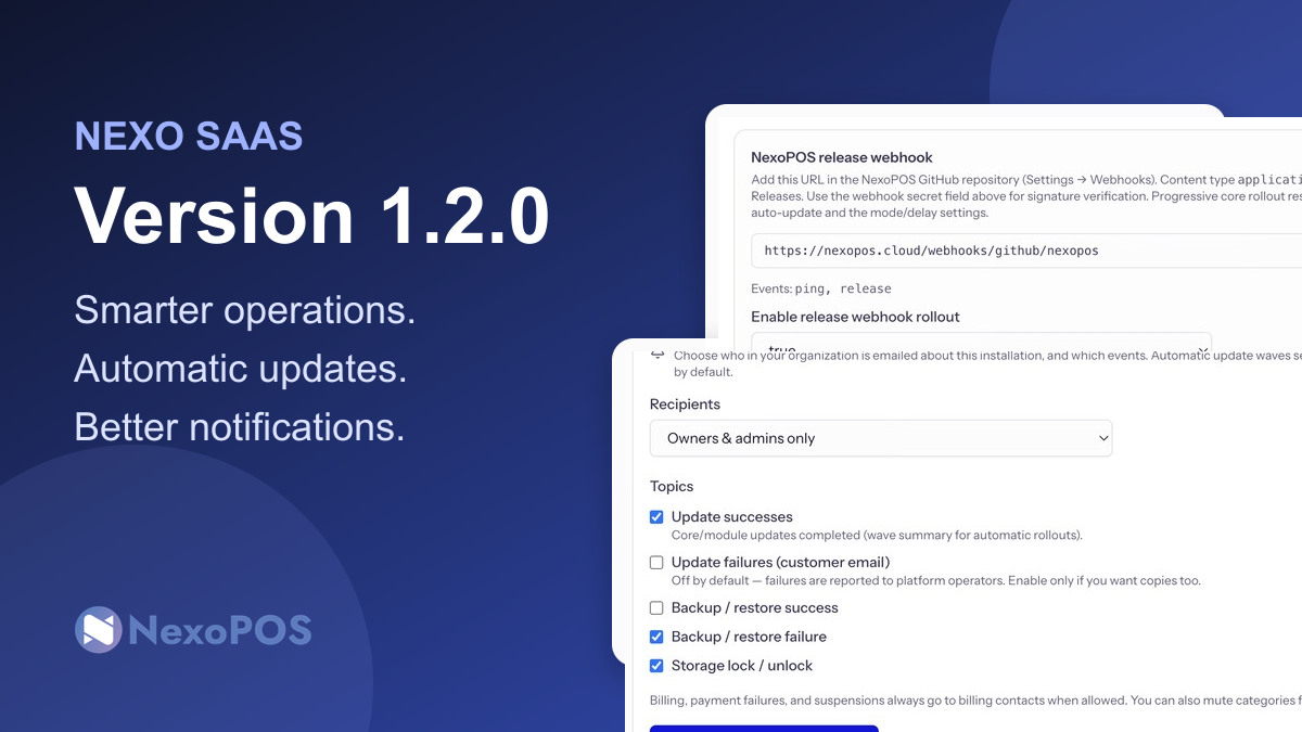 Nexo SaaS 1.2.0: Resumos Diários, Atualizações Automáticas e Notificações Mais Inteligentes