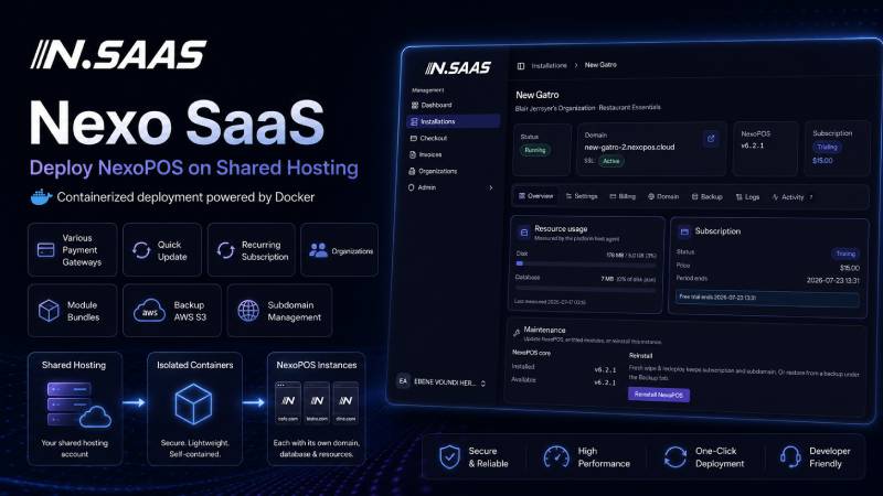 Nexo SaaS — Build and Manage a NexoPOS Hosting Business