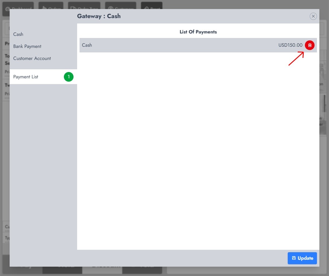 Review the payment list