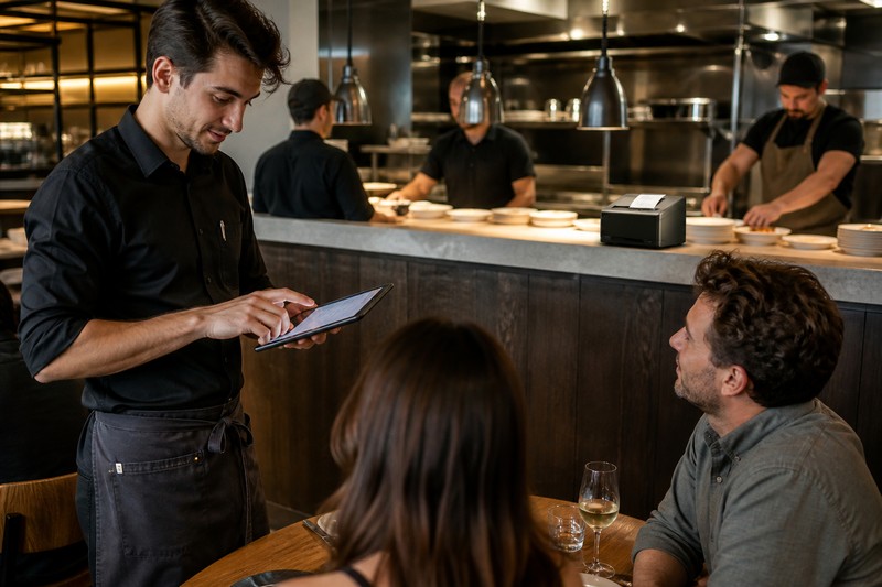 The best POS design keeps waiter, kitchen, and printing actions in one dependable service flow.