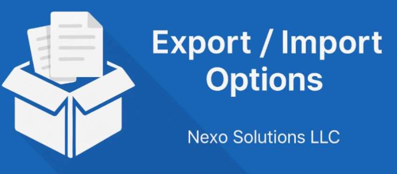 Options Export/Import